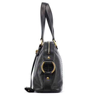 Yves Saint Laurent Black Calfskin Leather Muse Tote Bag