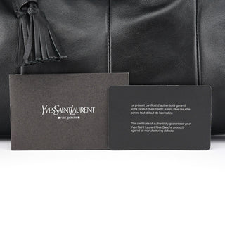 Yves Saint Laurent Black Calfskin Leather Tassel Shoulder Bag