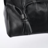 Yves Saint Laurent Borsa a spalla con nappe in pelle di vitello nera