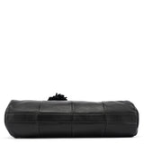 Yves Saint Laurent Borsa a spalla con nappe in pelle di vitello nera