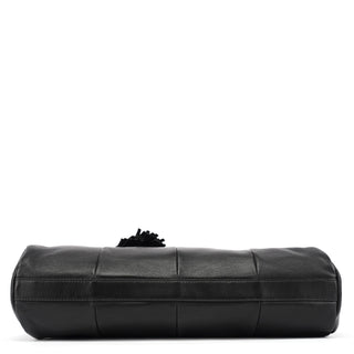 Yves Saint Laurent Black Calfskin Leather Tassel Shoulder Bag