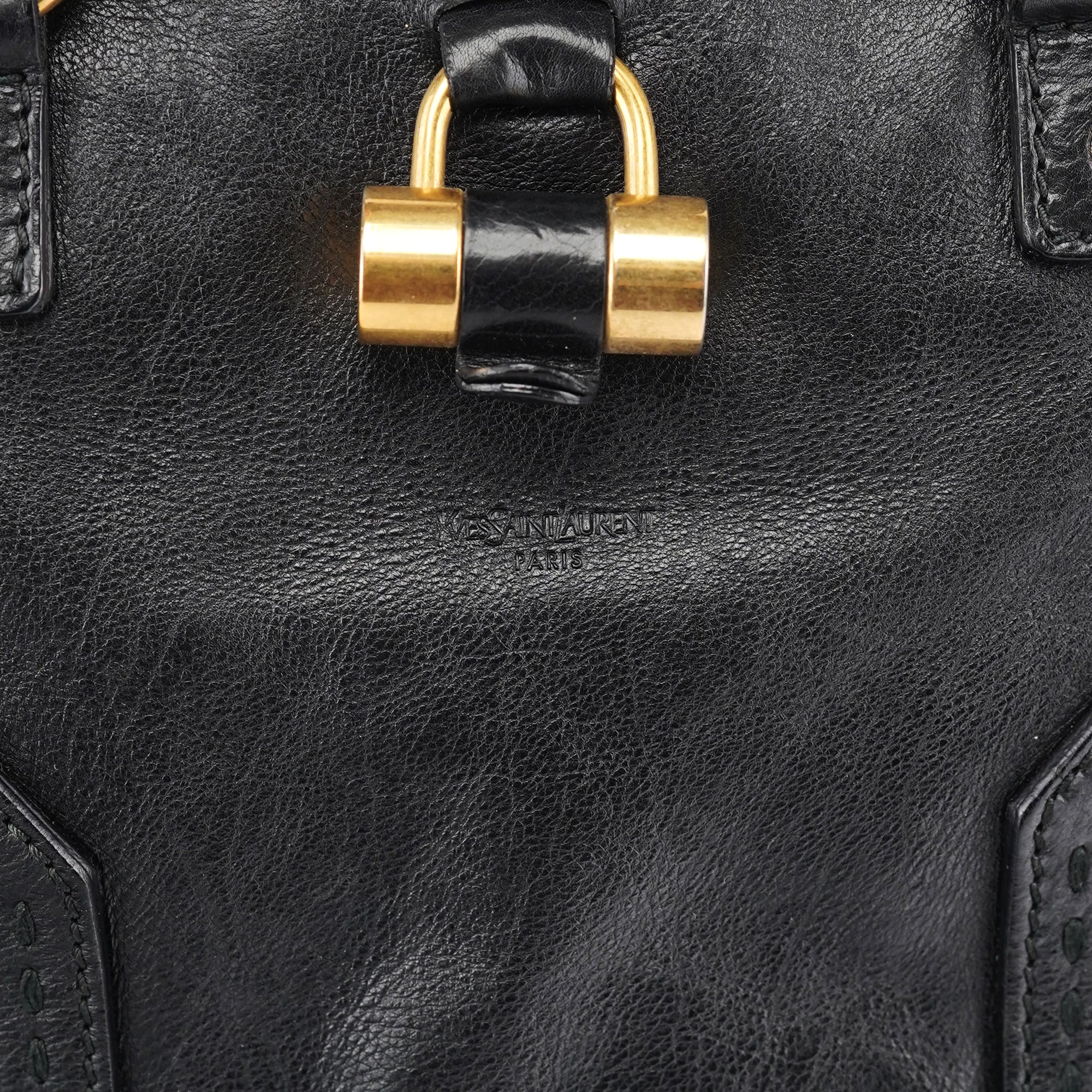Yves Saint Laurent Black Calfskin Muse Tote Bag