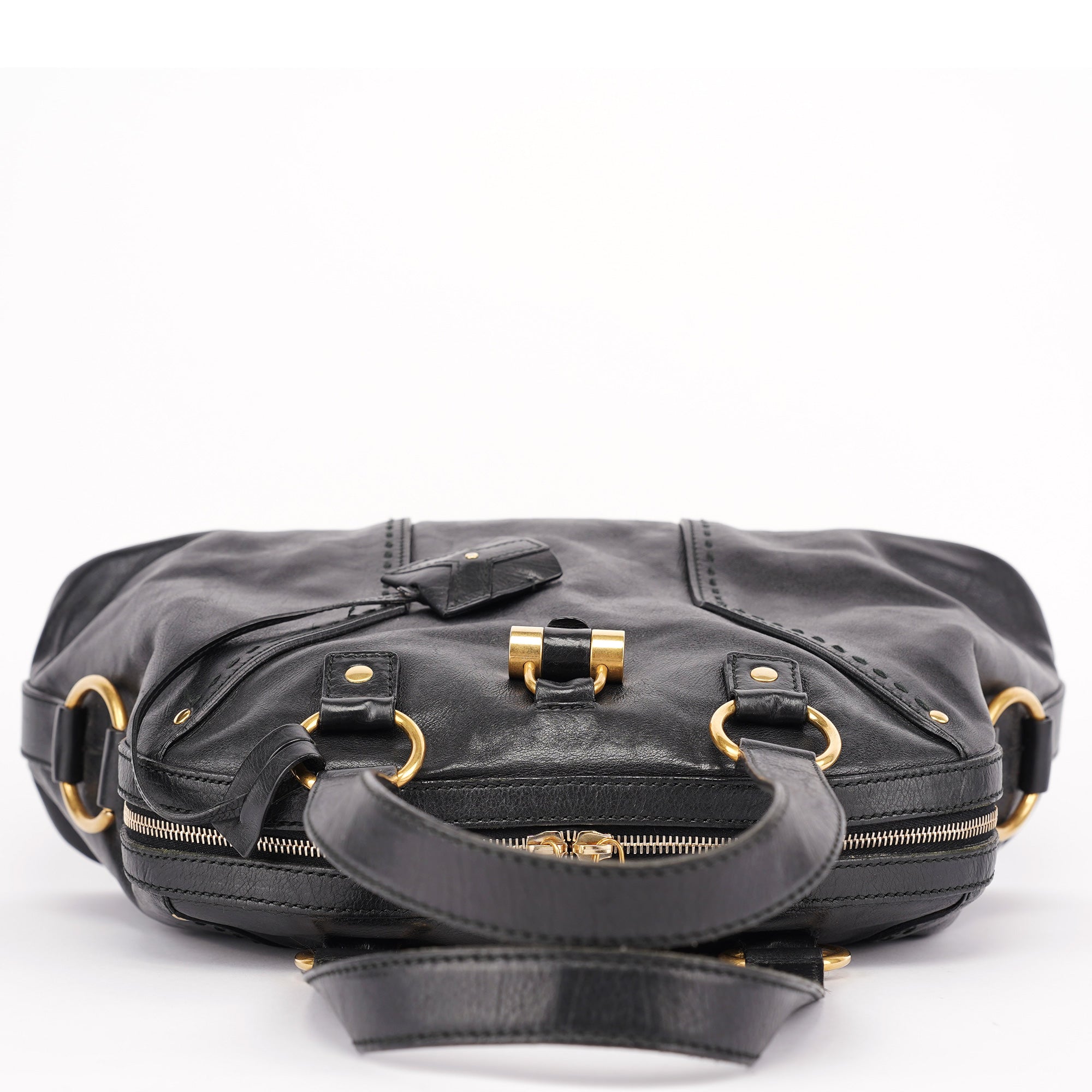 Yves Saint Laurent Black Calfskin Muse Tote Bag
