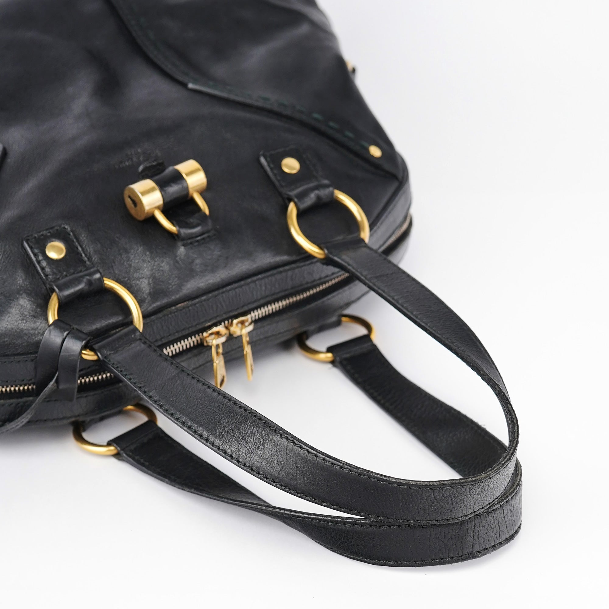 Yves Saint Laurent Black Calfskin Muse Tote Bag