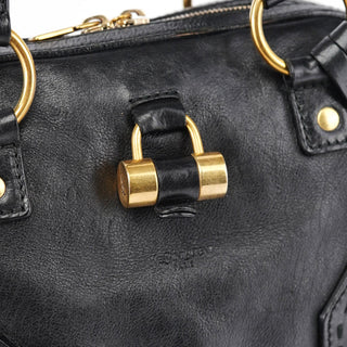 Yves Saint Laurent Black Calfskin Muse Tote Bag