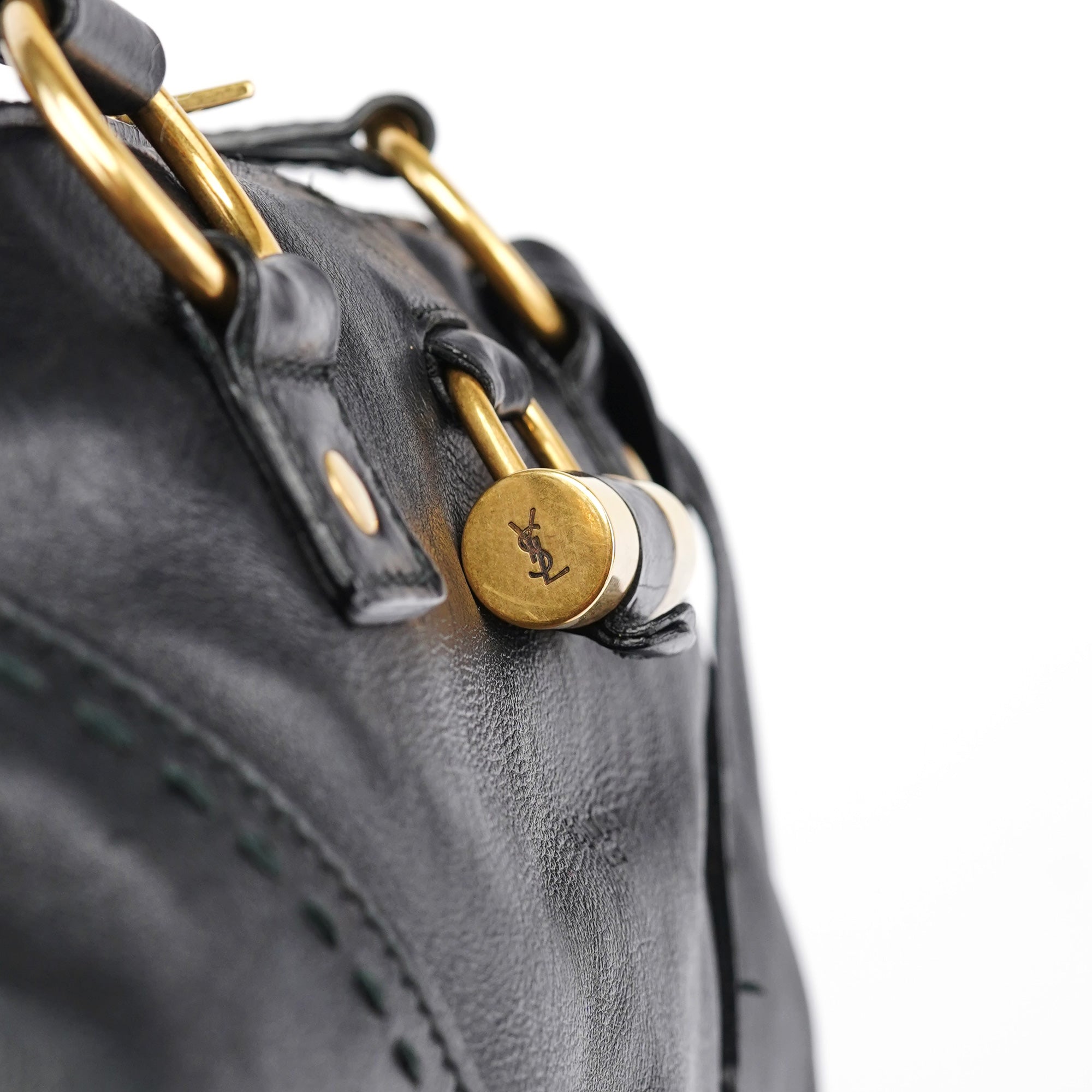 Yves Saint Laurent Black Calfskin Muse Tote Bag