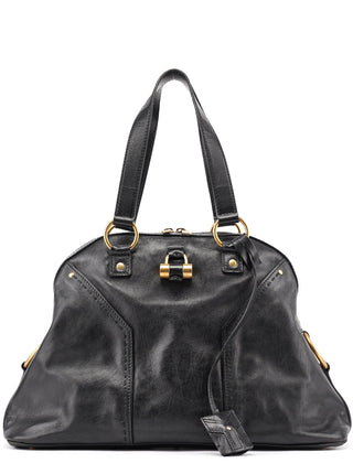 Yves Saint Laurent Black Calfskin Muse Tote Bag