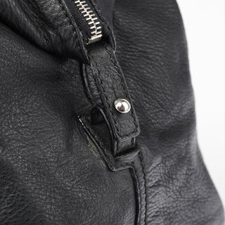 Yves Saint Laurent Black Lambskin Easy Bowling Bag