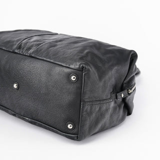 Yves Saint Laurent Black Lambskin Easy Bowling Bag