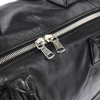 Yves Saint Laurent Black Lambskin Easy Bowling Bag