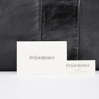 Yves Saint Laurent Black Lambskin Easy Bowling Bag
