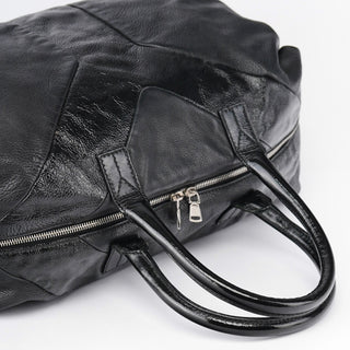 Yves Saint Laurent Black Lambskin Easy Bowling Bag