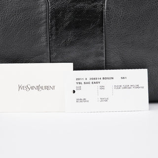 Yves Saint Laurent Black Lambskin Easy Bowling Bag