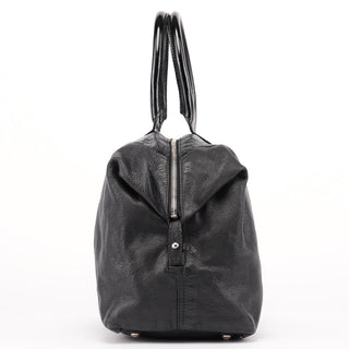 Yves Saint Laurent Black Lambskin Easy Bowling Bag