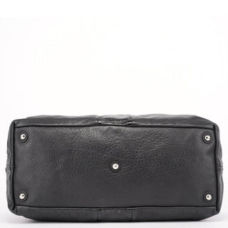 Yves Saint Laurent Black Lambskin Easy Bowling Bag