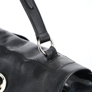 Yves Saint Laurent Black Large Leather Muse Two Bag