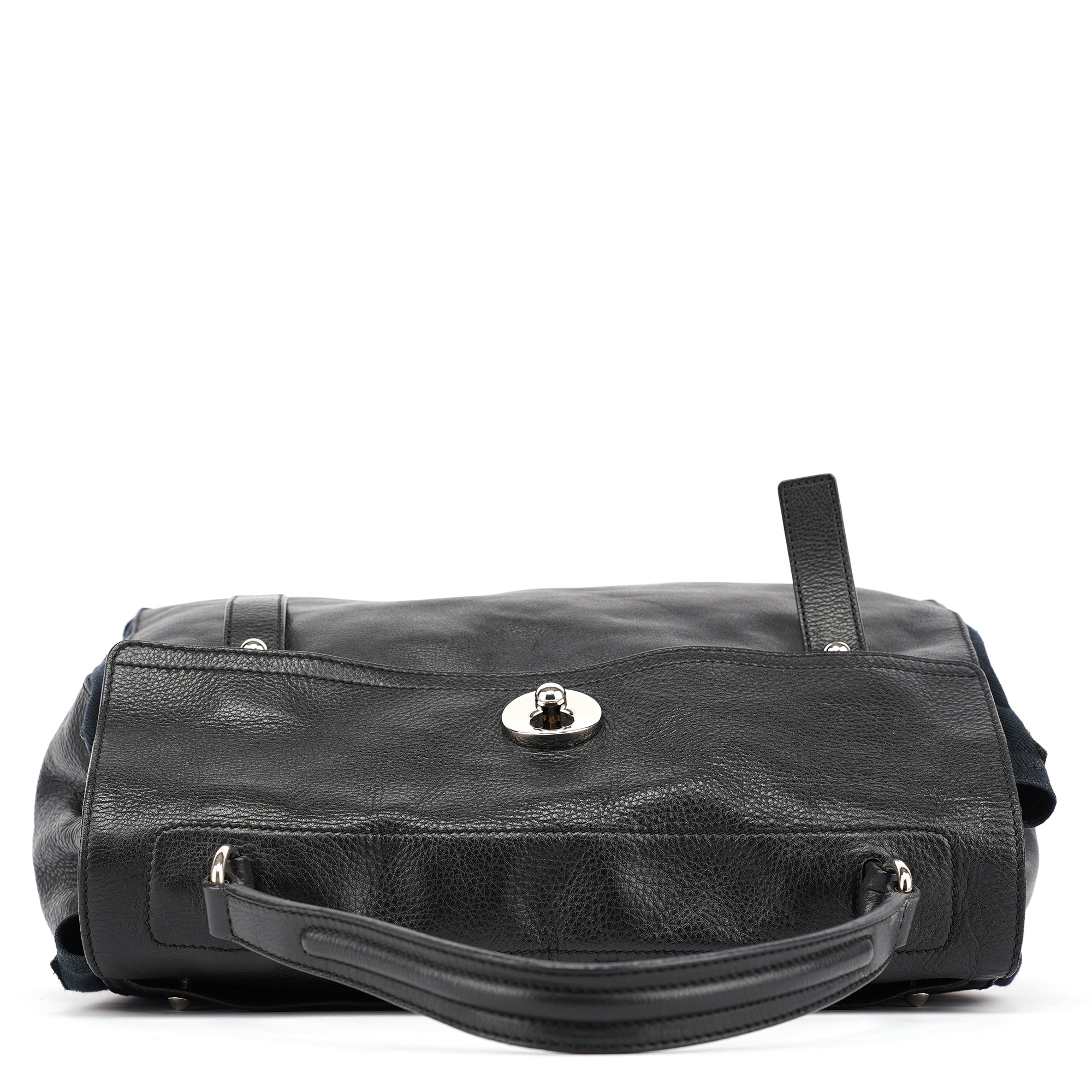 Yves Saint Laurent Große Muse Two Tasche aus schwarzem Leder