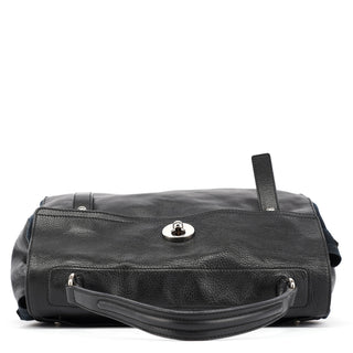 Yves Saint Laurent Black Large Leather Muse Two Bag