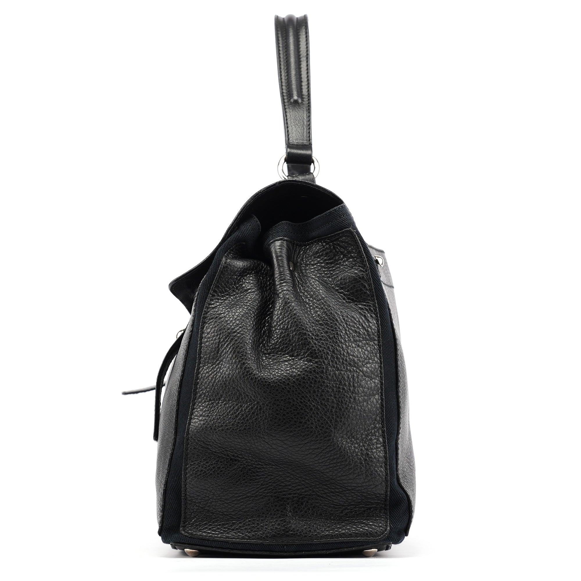 Yves Saint Laurent Große Muse Two Tasche aus schwarzem Leder