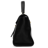 Yves Saint Laurent Sac deux portés Muse Two en cuir et toile noirs