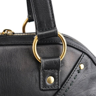 Yves Saint Laurent Black Leather Muse Tote Bag