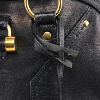 Yves Saint Laurent Black Leather Muse Tote Bag