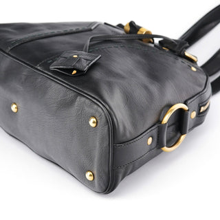 Yves Saint Laurent Black Leather Muse Tote Bag