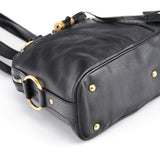 Yves Saint Laurent Black Leather Muse Tote Bag