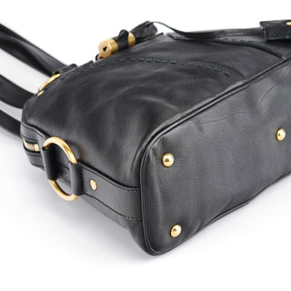 Yves Saint Laurent Black Leather Muse Tote Bag