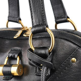 Yves Saint Laurent Black Leather Muse Tote Bag