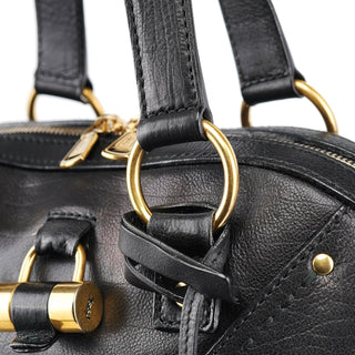 Yves Saint Laurent Black Leather Muse Tote Bag