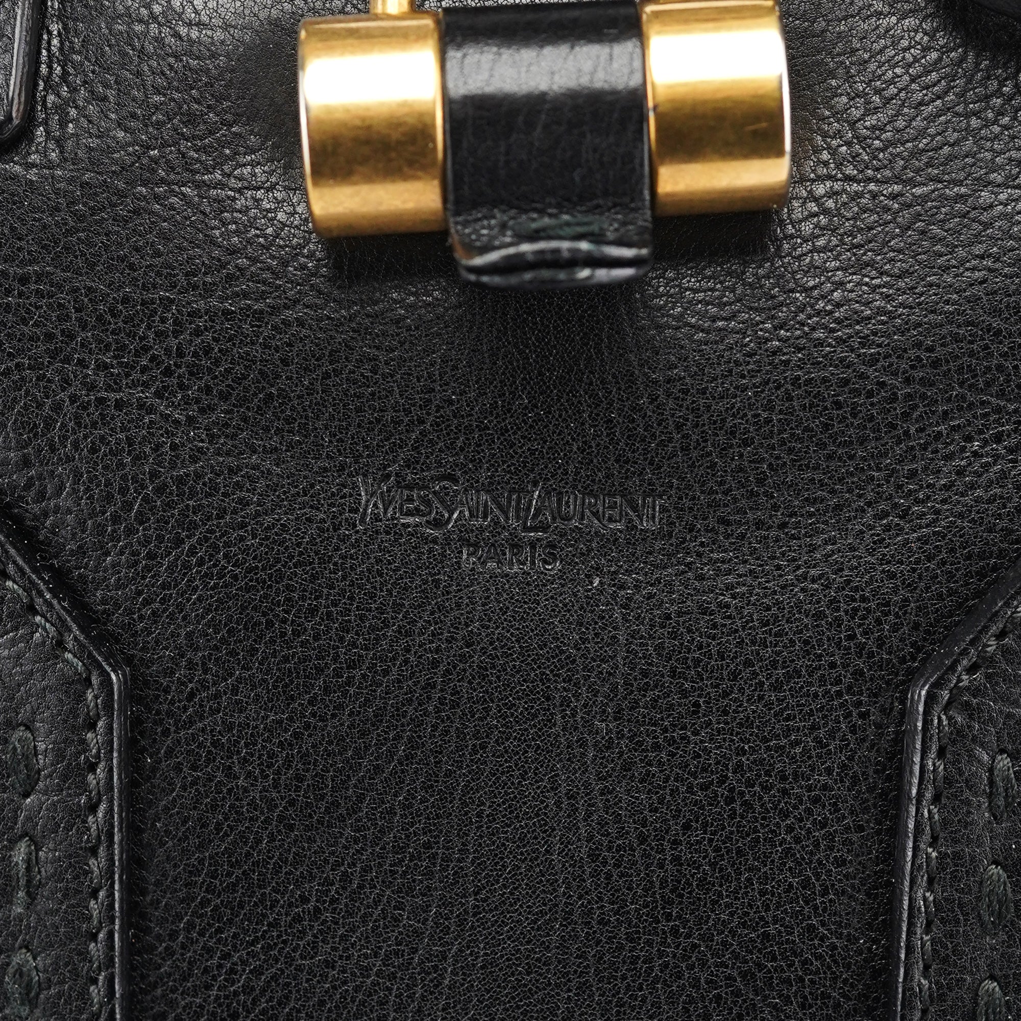 Yves Saint Laurent Black Leather Muse Tote Bag