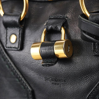 Yves Saint Laurent Black Leather Muse Tote Bag