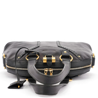 Yves Saint Laurent Black Leather Muse Tote Bag