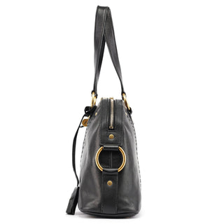 Yves Saint Laurent Black Leather Muse Tote Bag