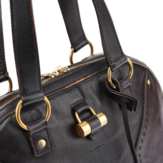 Yves Saint Laurent Black Leather Muse Tote Bag