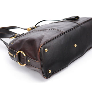 Yves Saint Laurent Black Leather Muse Tote Bag