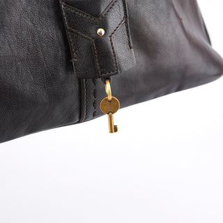 Yves Saint Laurent Black Leather Muse Tote Bag