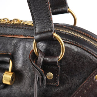 Yves Saint Laurent Black Leather Muse Tote Bag