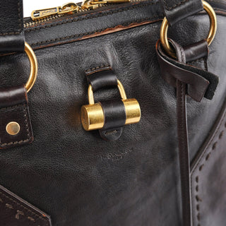 Yves Saint Laurent Black Leather Muse Tote Bag