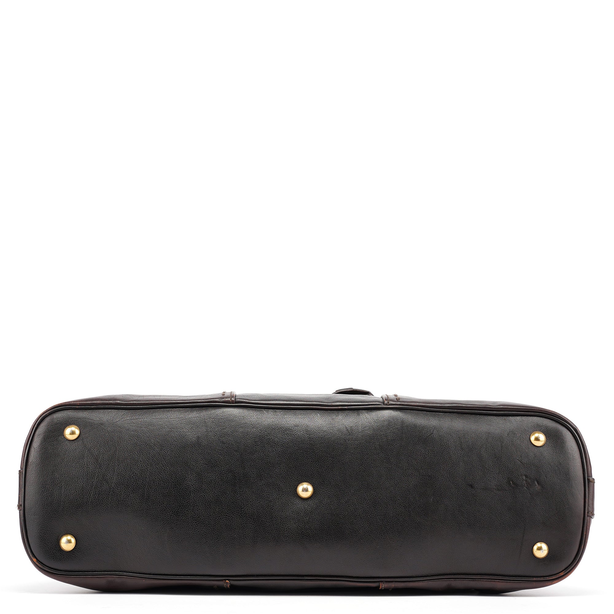 Yves Saint Laurent Sac cabas Muse en cuir marron foncé