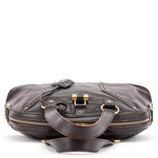 Yves Saint Laurent Black Leather Muse Tote Bag