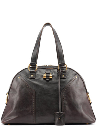 Yves Saint Laurent Black Leather Muse Tote Bag