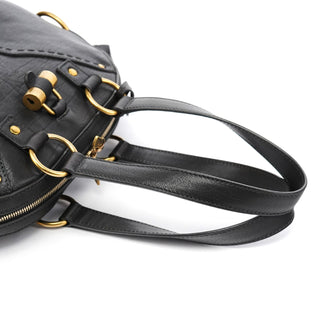 Yves Saint Laurent Black Leather Muse Tote Bag