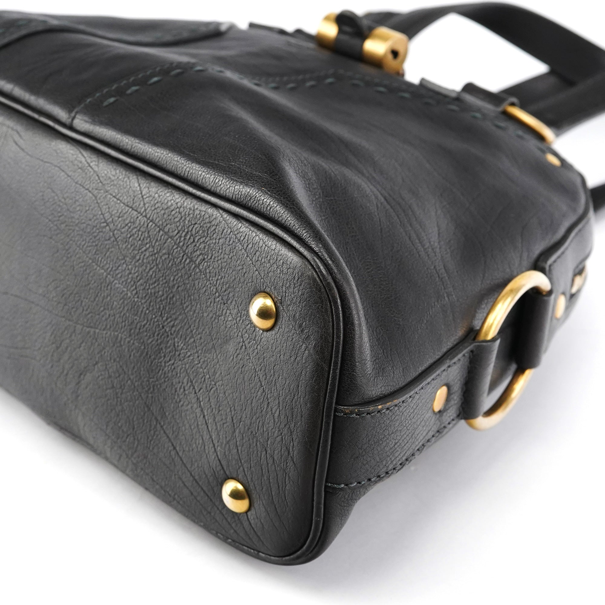 Yves Saint Laurent Sac cabas Muse en cuir noir