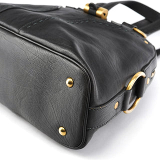 Yves Saint Laurent Black Leather Muse Tote Bag