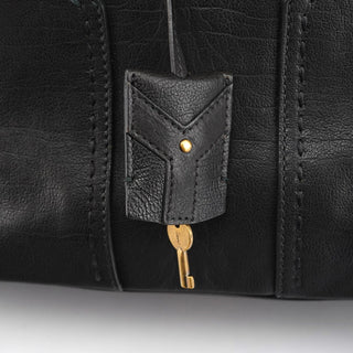 Yves Saint Laurent Black Leather Muse Tote Bag