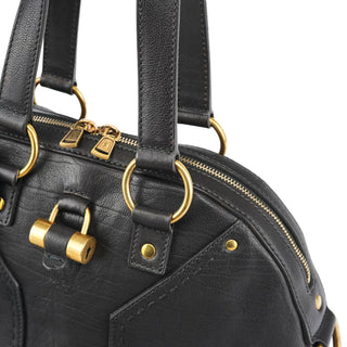Yves Saint Laurent Black Leather Muse Tote Bag