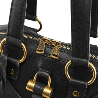Yves Saint Laurent Black Leather Muse Tote Bag