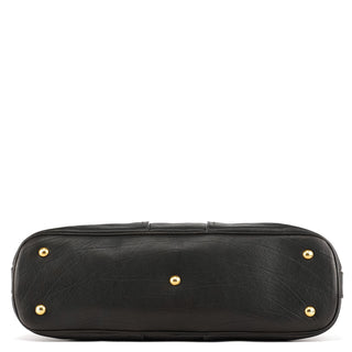 Yves Saint Laurent Black Leather Muse Tote Bag